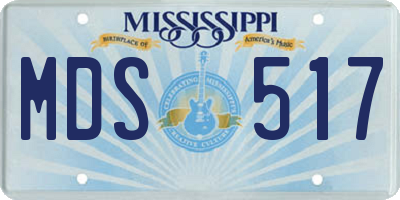 MS license plate MDS517