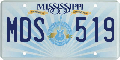 MS license plate MDS519