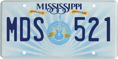 MS license plate MDS521