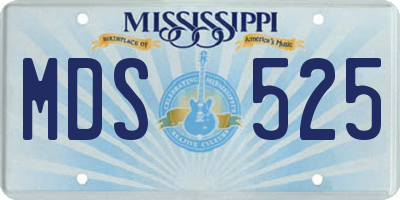 MS license plate MDS525