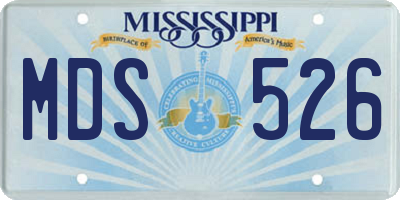 MS license plate MDS526