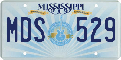 MS license plate MDS529