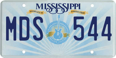 MS license plate MDS544