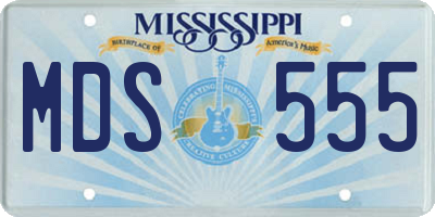 MS license plate MDS555