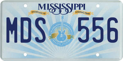 MS license plate MDS556