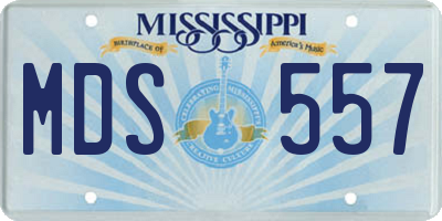 MS license plate MDS557