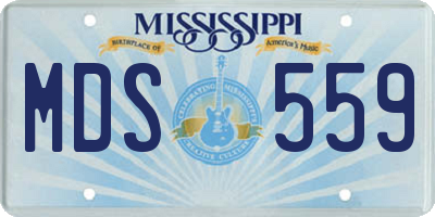 MS license plate MDS559