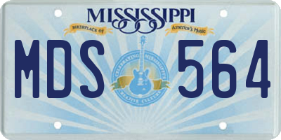 MS license plate MDS564