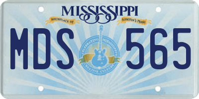 MS license plate MDS565