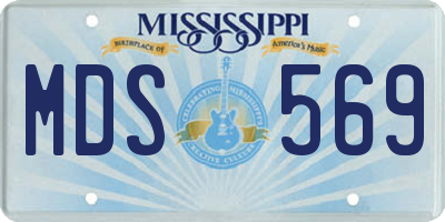 MS license plate MDS569