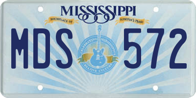 MS license plate MDS572