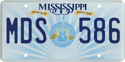 MS license plate MDS586