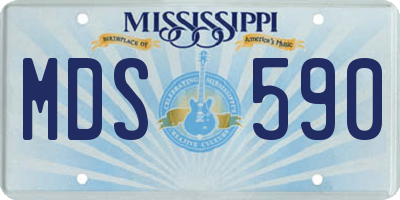 MS license plate MDS590
