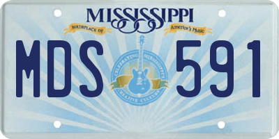 MS license plate MDS591