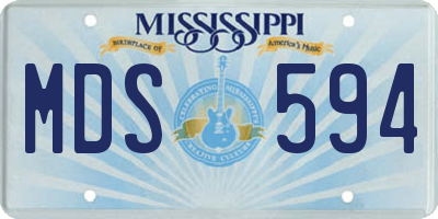 MS license plate MDS594