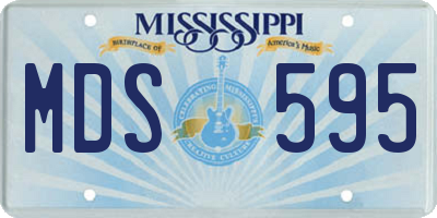 MS license plate MDS595