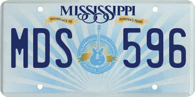 MS license plate MDS596