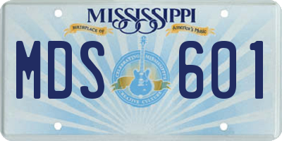 MS license plate MDS601
