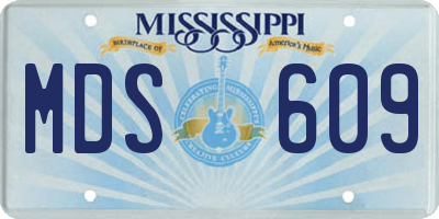 MS license plate MDS609