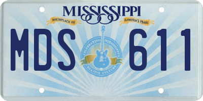 MS license plate MDS611