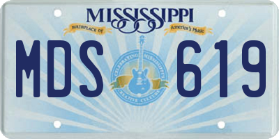 MS license plate MDS619
