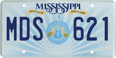 MS license plate MDS621