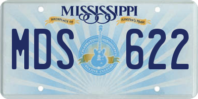 MS license plate MDS622