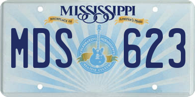 MS license plate MDS623