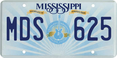 MS license plate MDS625