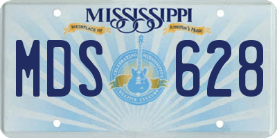 MS license plate MDS628