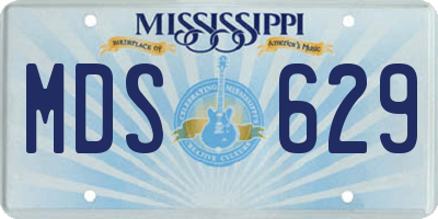 MS license plate MDS629