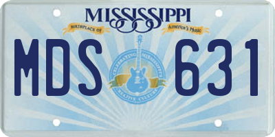 MS license plate MDS631