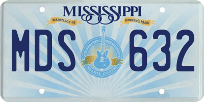 MS license plate MDS632