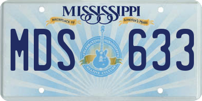 MS license plate MDS633