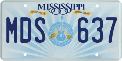 MS license plate MDS637
