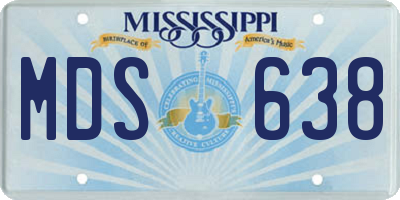 MS license plate MDS638