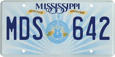 MS license plate MDS642