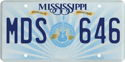 MS license plate MDS646