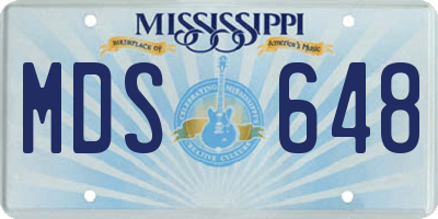 MS license plate MDS648