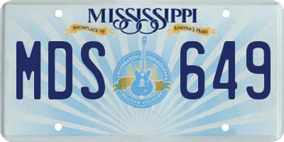 MS license plate MDS649