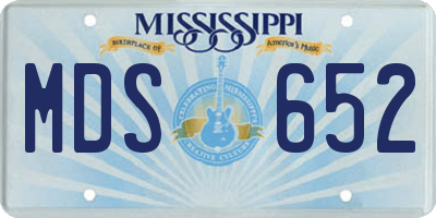 MS license plate MDS652