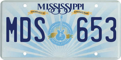 MS license plate MDS653