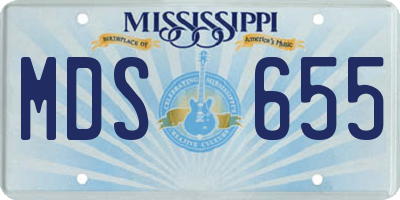 MS license plate MDS655
