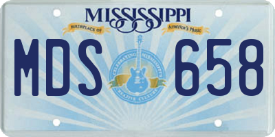 MS license plate MDS658