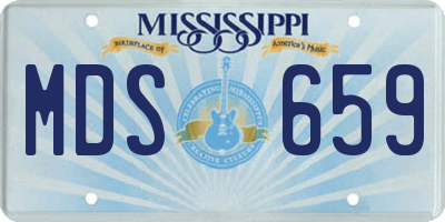 MS license plate MDS659