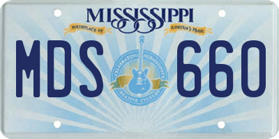MS license plate MDS660