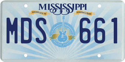 MS license plate MDS661