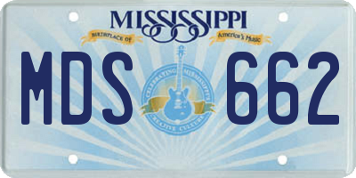 MS license plate MDS662