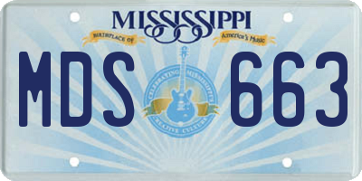 MS license plate MDS663