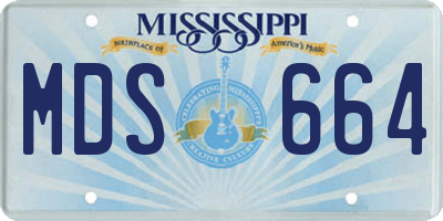 MS license plate MDS664